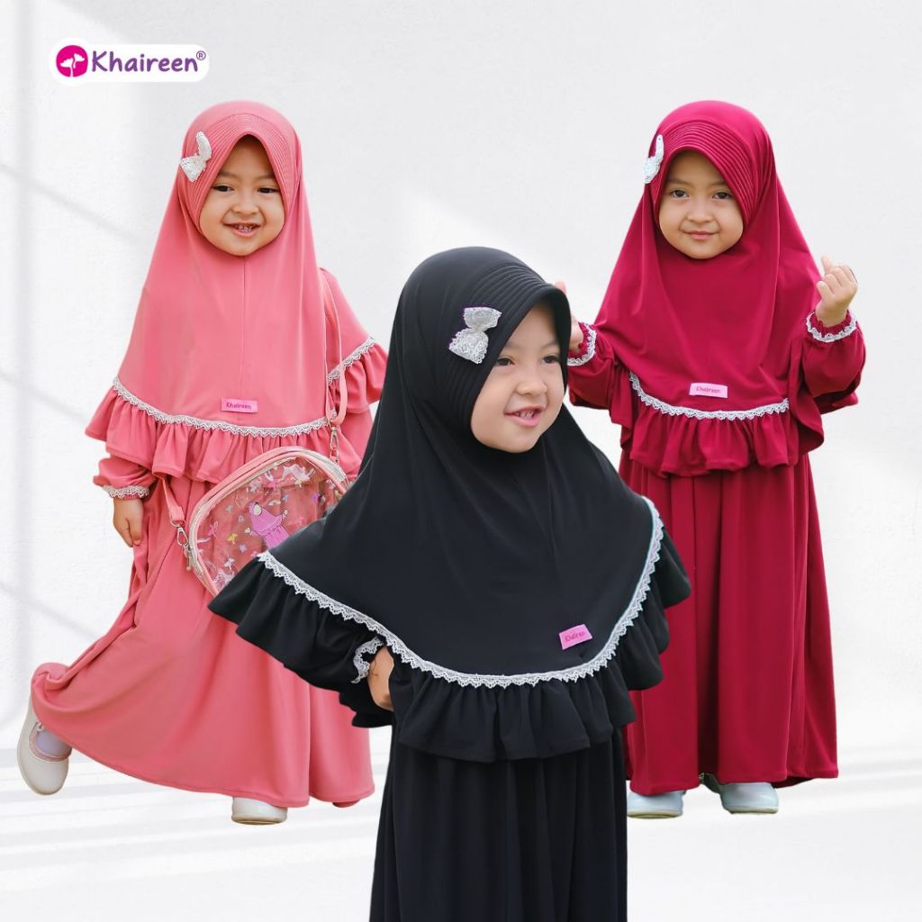 KHAIREEN Gamis Awa (0-10 Tahun ) Gamis Anak Polos Gamis Bayi Abaya Anak Baju Muslim Anak Polos