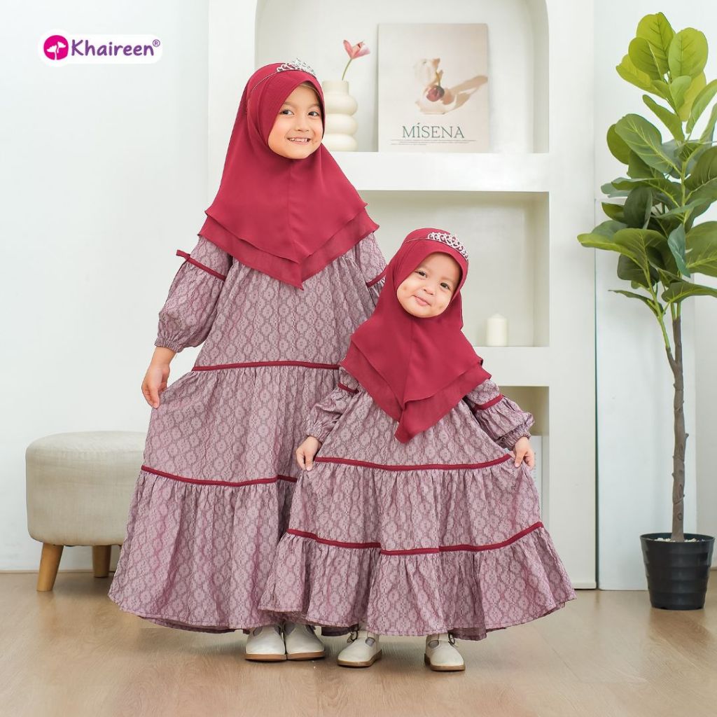 KHAIREEN Gamis Faiqa (0-12 Tahun) Gamis Anak Motif Gamis Anak Set Hijab Gamis Pesta