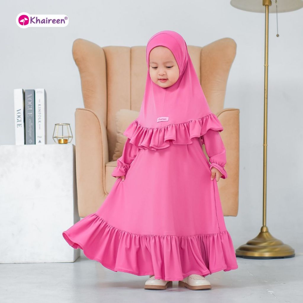 KHAIREEN Gamis Ameena (0-8 tahun) Gamis Anak Kaos Jersey Premium Adem Baby Ameena Amina