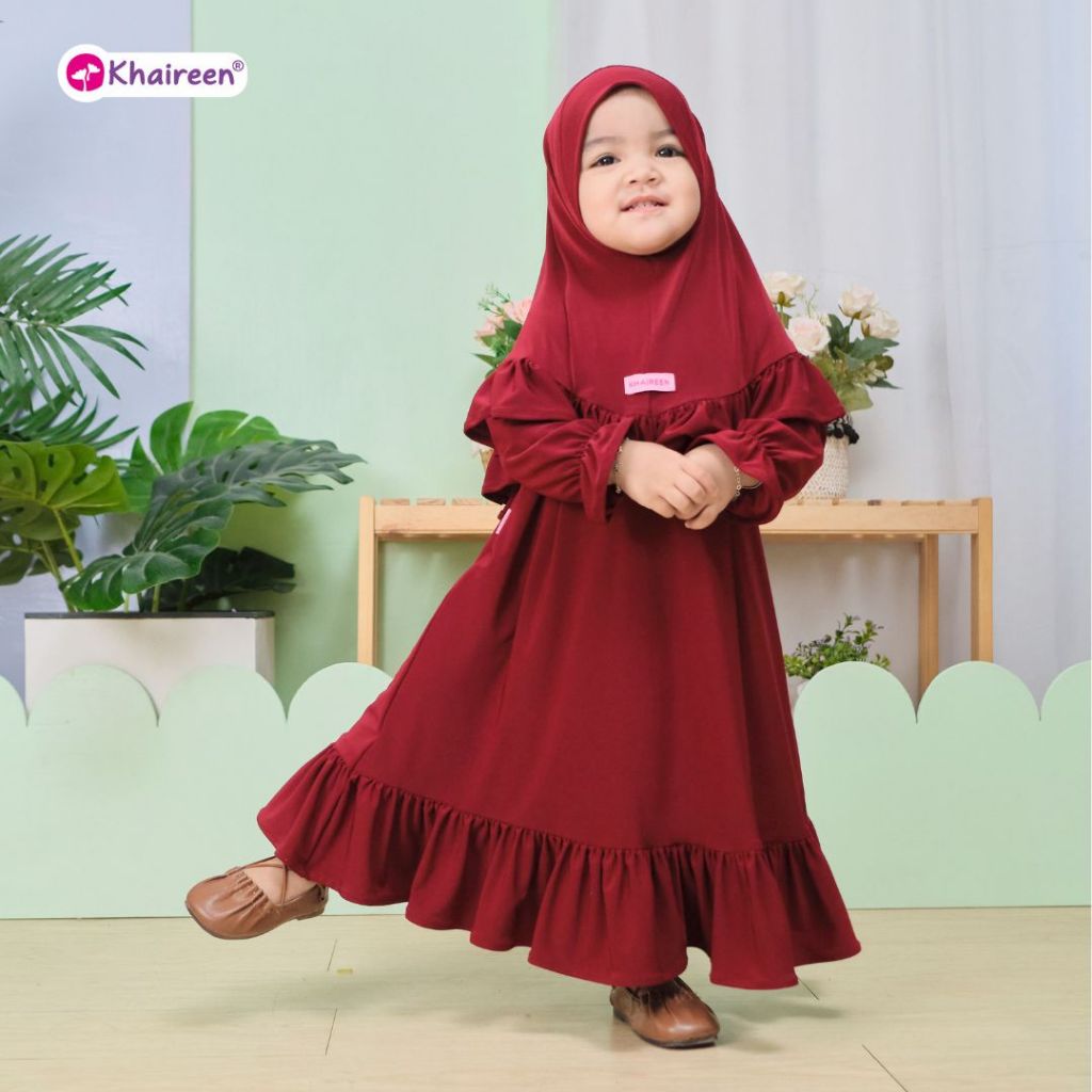KHAIREEN Gamis Ameena (0-8 tahun) Gamis Anak Kaos Jersey Premium Adem Baby Ameena Amina
