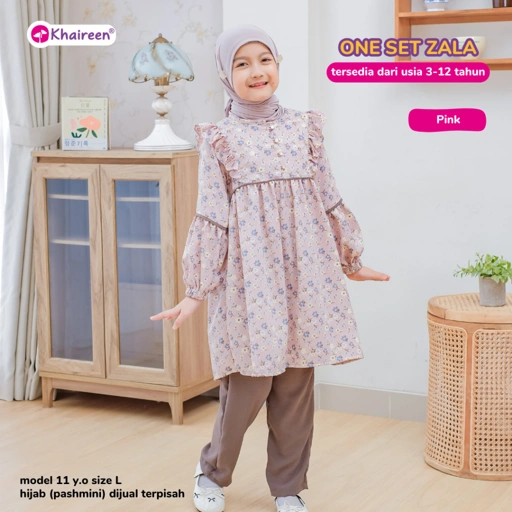 Image of KHAIREEN One Set Zala (3-12 Tahun) Setelan Anak Perempuan One Set Anak Perempuan