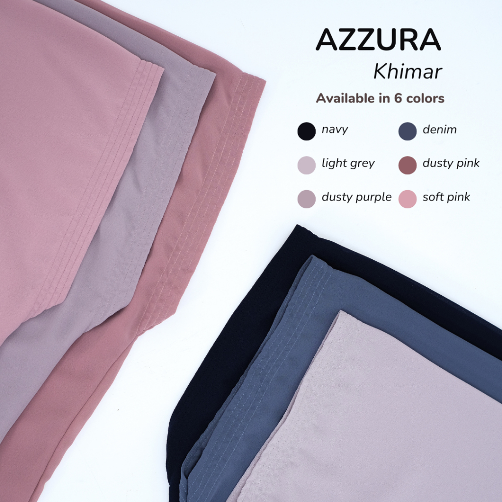 NEFERTARI Azzura Khimar Hijab Syar'i Ceruty Premium Adem Wanita Remaja Dewasa