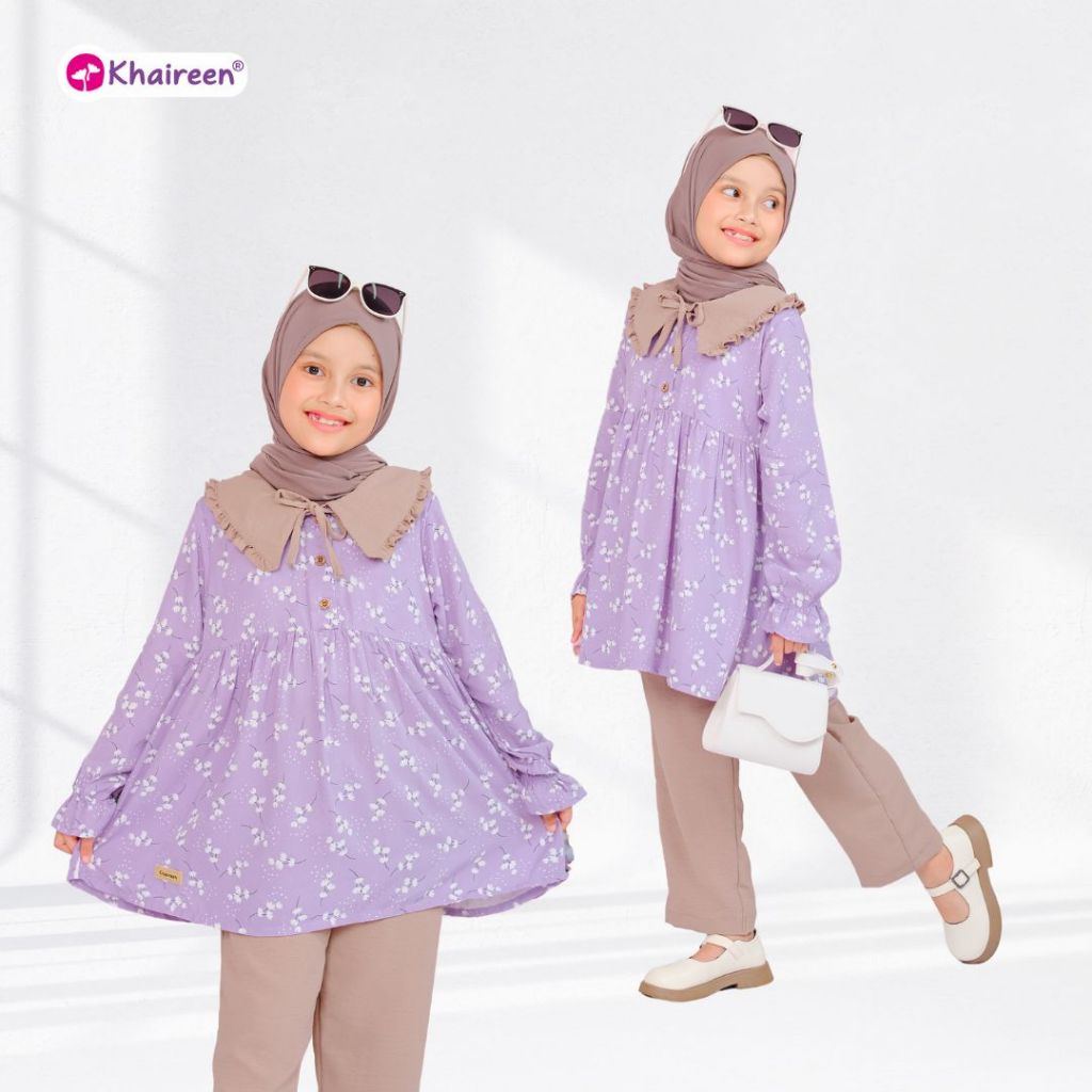 KHAIREEN One Set Sherina (1-10 thn) Oneset Anak Oneset Anak Rayon Motif Oneset Bayi Balita
