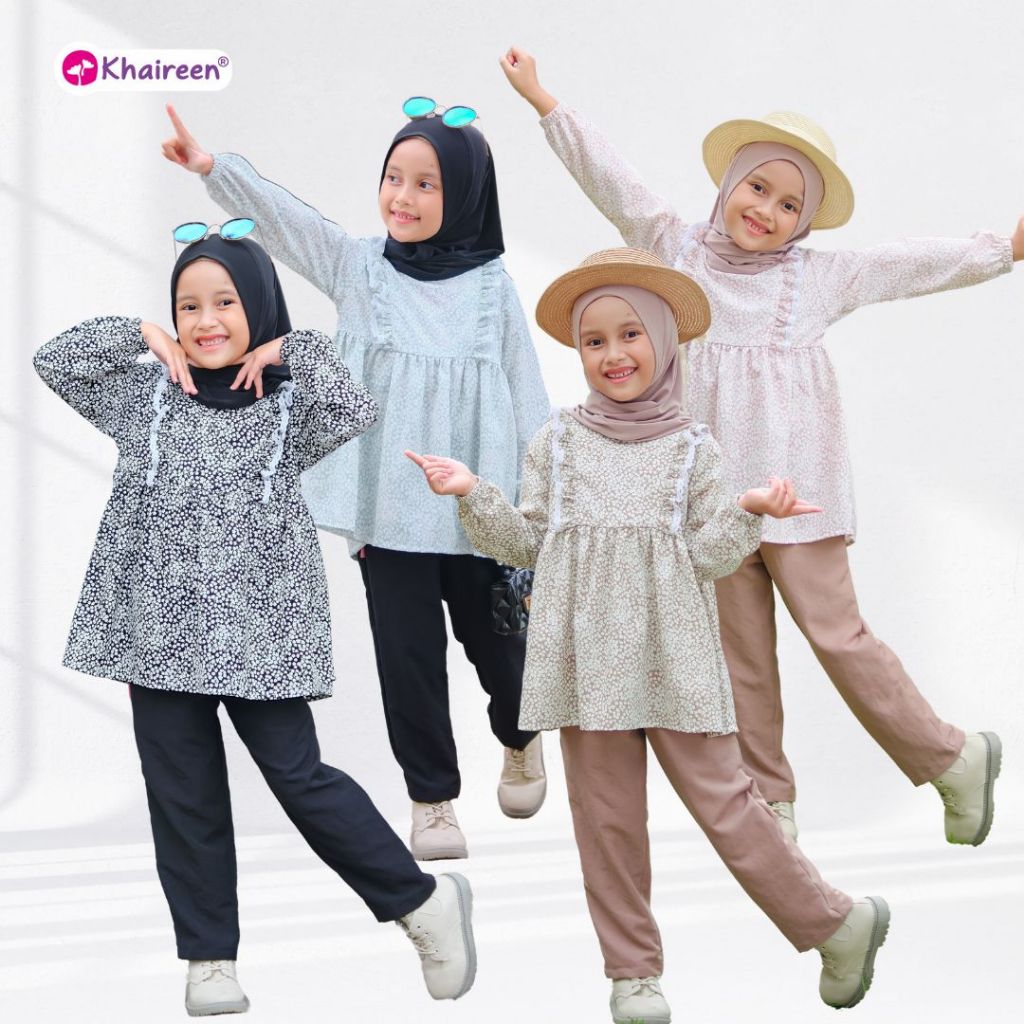 KHAIREEN Amara One Set (0-9 Tahun) Setelan Anak Perempuan One Set Anak Perempuan