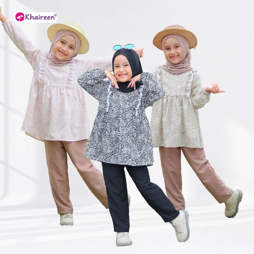 KHAIREEN Amara One Set (0-9 Tahun) Setelan Anak Perempuan One Set Anak Perempuan