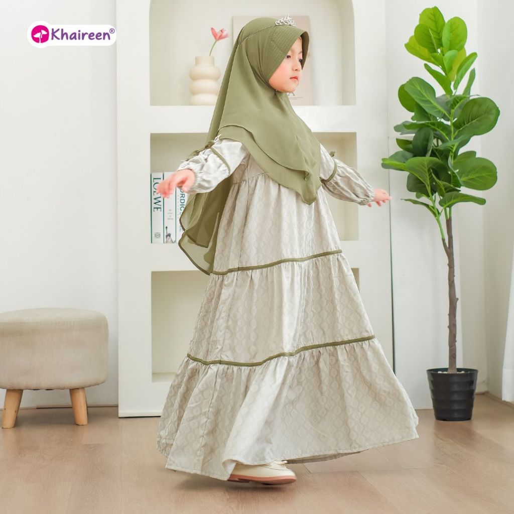 KHAIREEN Gamis Faiqa (0-12 Tahun) Gamis Anak Motif Gamis Anak Set Hijab Gamis Pesta