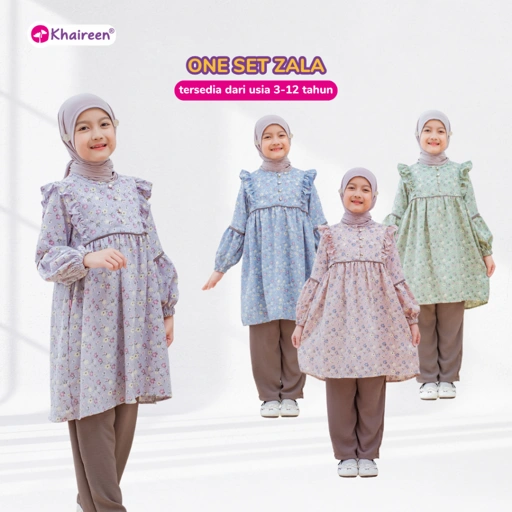Image of KHAIREEN One Set Zala (3-12 Tahun) Setelan Anak Perempuan One Set Anak Perempuan