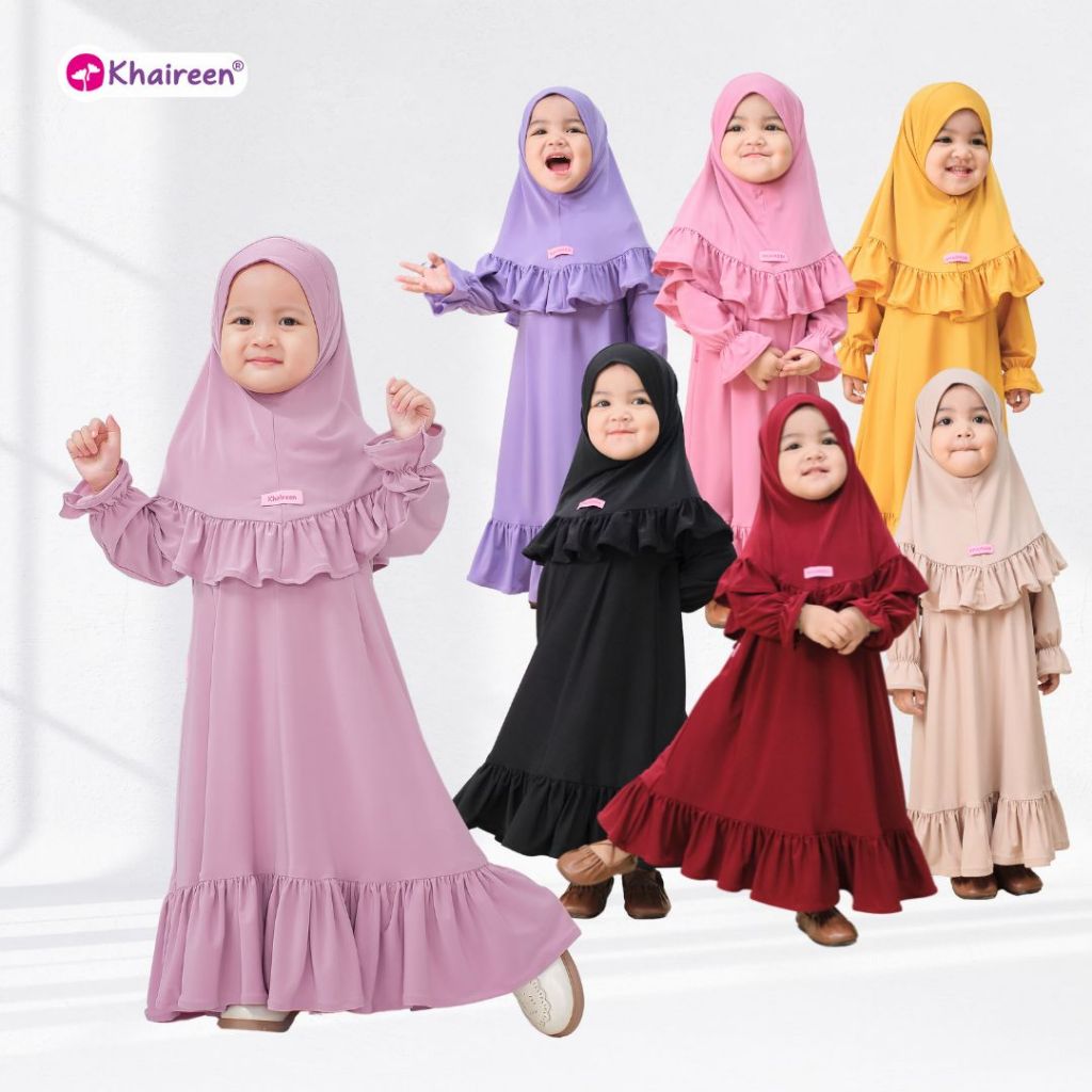 KHAIREEN Gamis Ameena (0-8 tahun) Gamis Anak Kaos Jersey Premium Adem Baby Ameena Amina