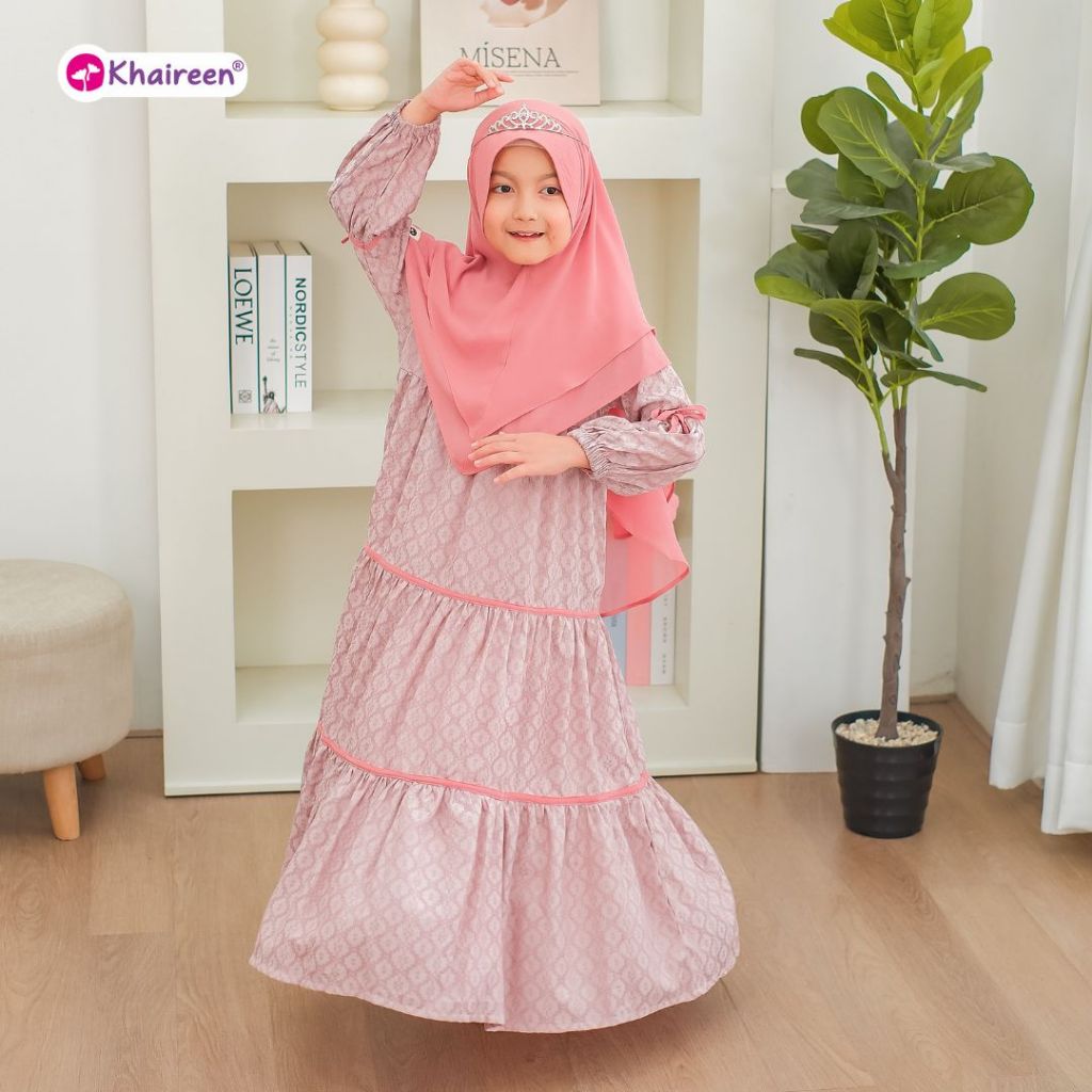 KHAIREEN Gamis Faiqa (0-12 Tahun) Gamis Anak Motif Gamis Anak Set Hijab Gamis Pesta