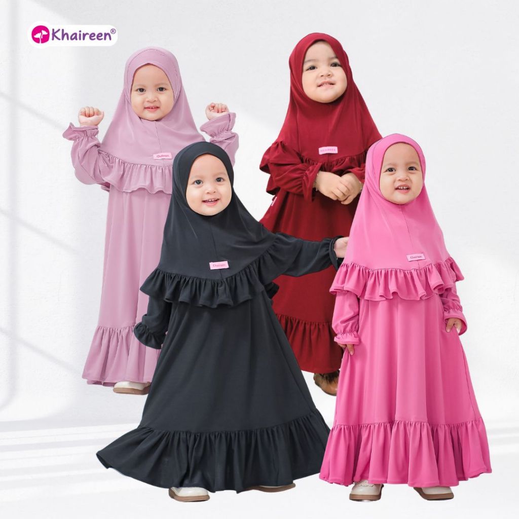 KHAIREEN Gamis Ameena (0-8 tahun) Gamis Anak Kaos Jersey Premium Adem Baby Ameena Amina