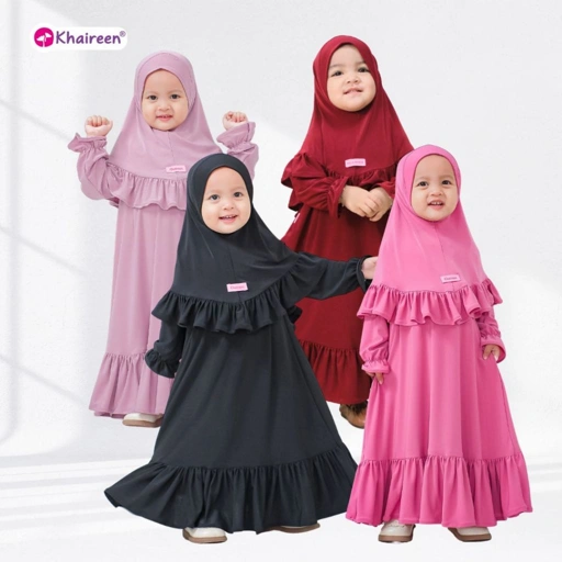 Image of KHAIREEN Gamis Ameena (0-8 tahun) Gamis Anak Kaos Jersey Premium Adem Baby Ameena Amina