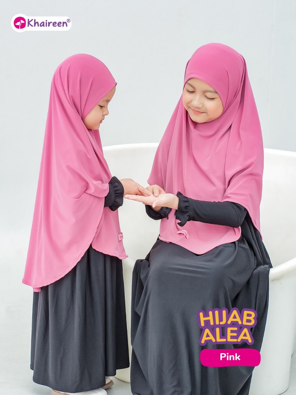 KHAIREEN Hijab Alea (1-10 tahun) Hijab Instan Syari Anak Bayi Balita1 2 3 4 5 6 7 tahun Jersey premium Adem Jilbab Khimar Anak Daily Harian Simple Syari Non Pad Lembut Baby Kids Friendly