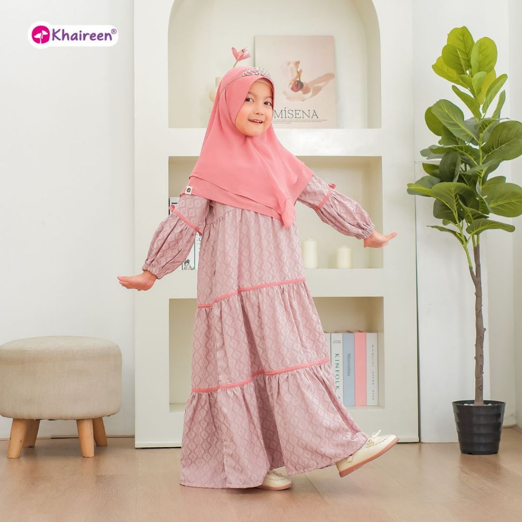 KHAIREEN Gamis Faiqa (0-12 Tahun) Gamis Anak Motif Gamis Anak Set Hijab Gamis Pesta