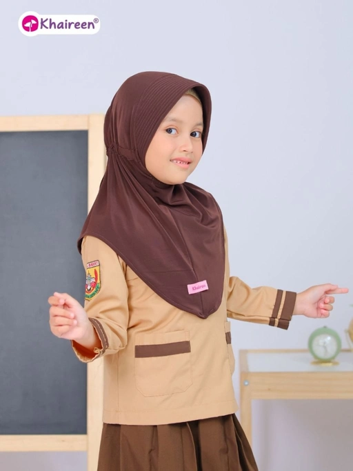 Image of KHAIREEN Hijab Ayasha (0-14 tahun) Hijab Sekolah Anak TK SD SMP Kaos Adem Hijab Daily Anak