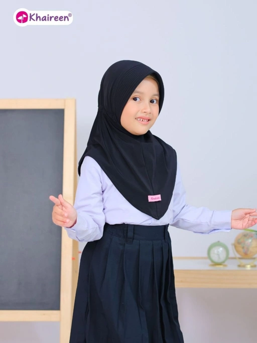 Image of KHAIREEN Hijab Ayasha (0-14 tahun) Hijab Sekolah Anak TK SD SMP Kaos Adem Hijab Daily Anak