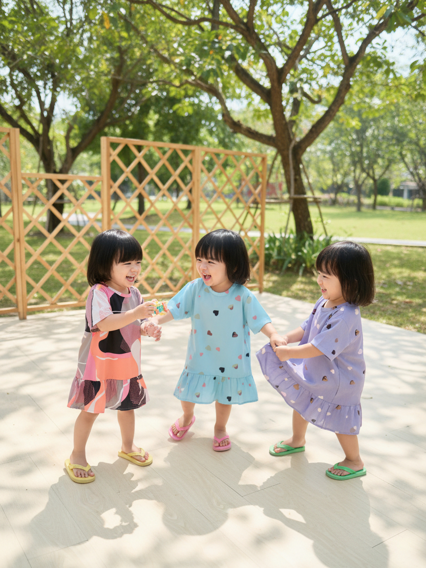 KHAIREEN Cotton Home Dress (0-9 Tahun) Homedress Daster Rumhan Piyama Anak Adem Katun