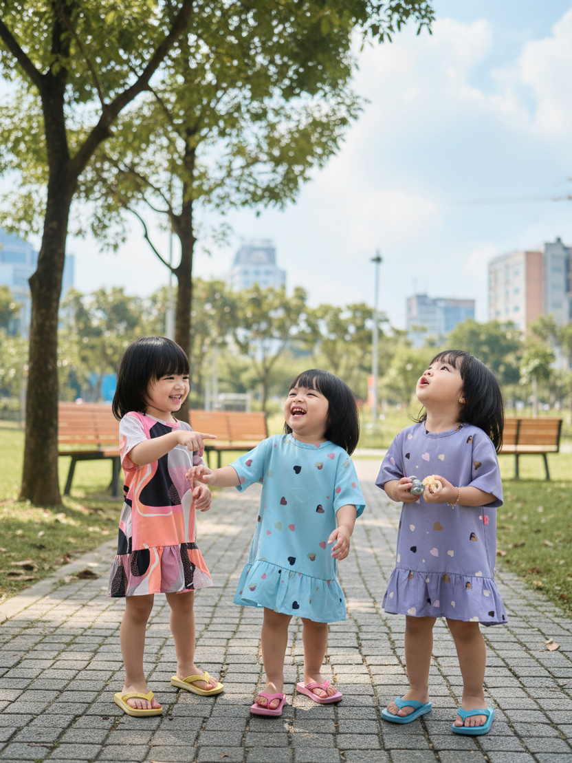 KHAIREEN Cotton Home Dress (0-9 Tahun) Homedress Daster Rumhan Piyama Anak Adem Katun