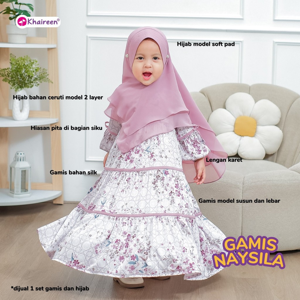 KHAIREEN Koko Naufal Gamis Naysila (0-10 tahun) Koko Gamis Anak Couple