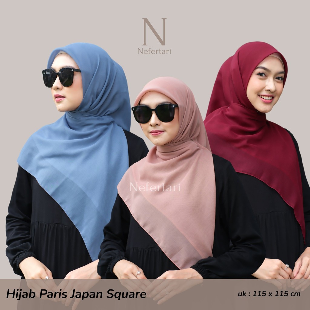 NEFERTARI Hijab Paris Japan Square Khimar Segiempat