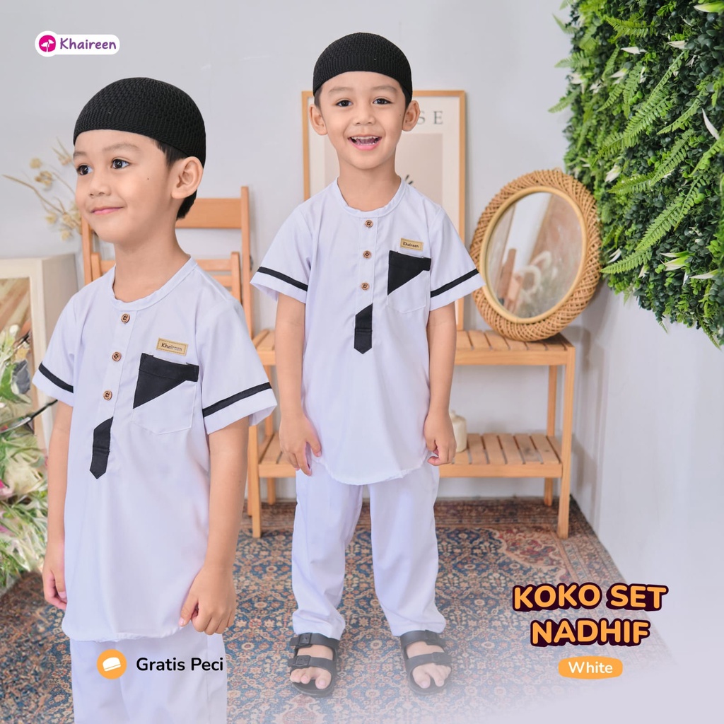 KHAIREEN Koko Set Nadhif (0-10 Tahun) Koko Anak Koko Anak Laki-laki Koko Anak Katun