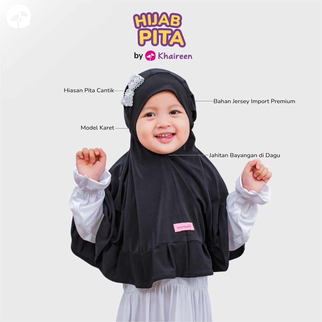 KHAIREEN Hijab Pita (Etalase 1) Jilbab Instan Jersey Daily Syari Anak Bayi Balita TK