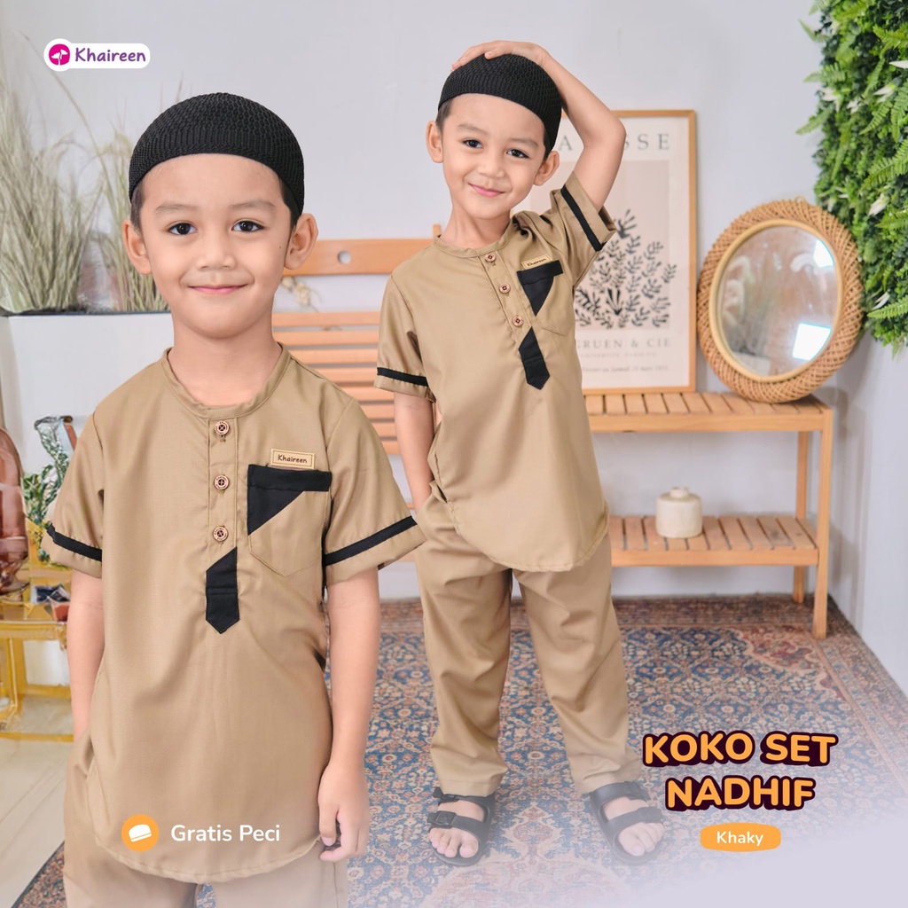 KHAIREEN Koko Set Nadhif (0-10 Tahun) Koko Anak Koko Anak Laki-laki Koko Anak Katun