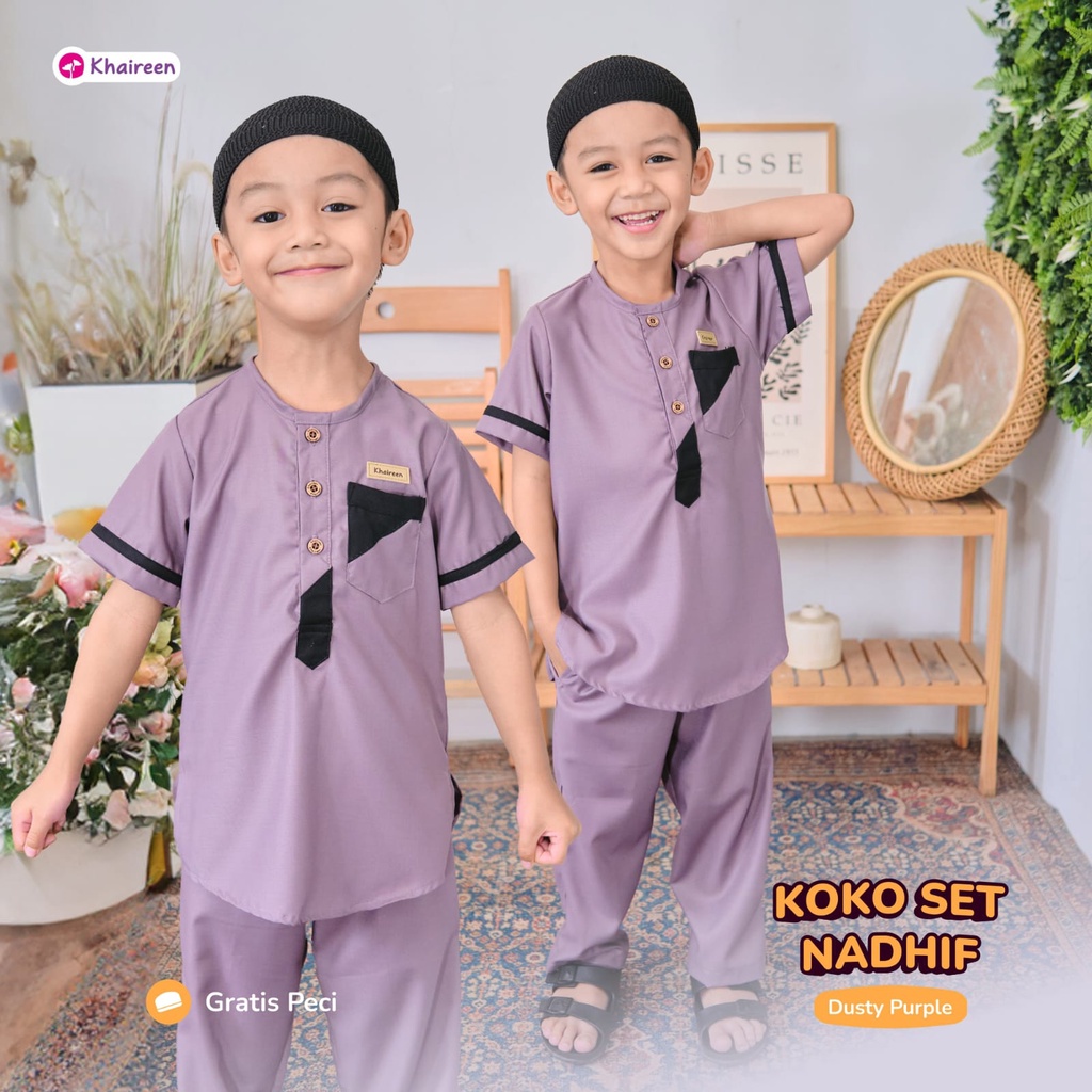 KHAIREEN Koko Set Nadhif (0-10 Tahun) Koko Anak Koko Anak Laki-laki Koko Anak Katun