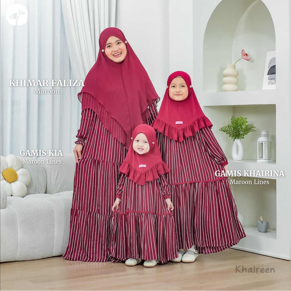 KHAIREEN Gamis Khairina Couple Mom (0-9 Tahun) Gamis Anak Gamis Anak Rayon Motif Gamis Bayi Balita Gamis Aqiqah Gamis Couple Anak Ibu
