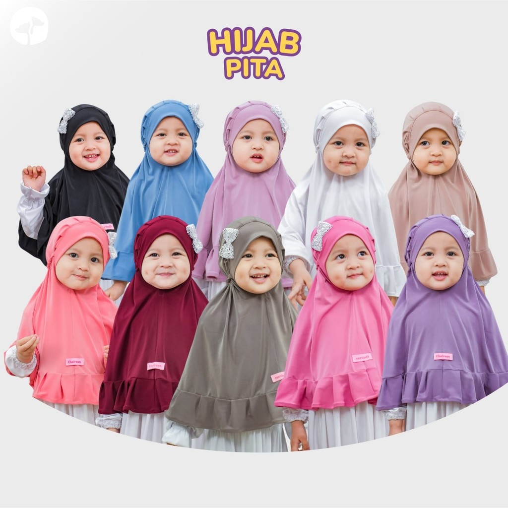 KHAIREEN Hijab Pita (Etalase 1) Jilbab Instan Jersey Daily Syari Anak Bayi Balita TK