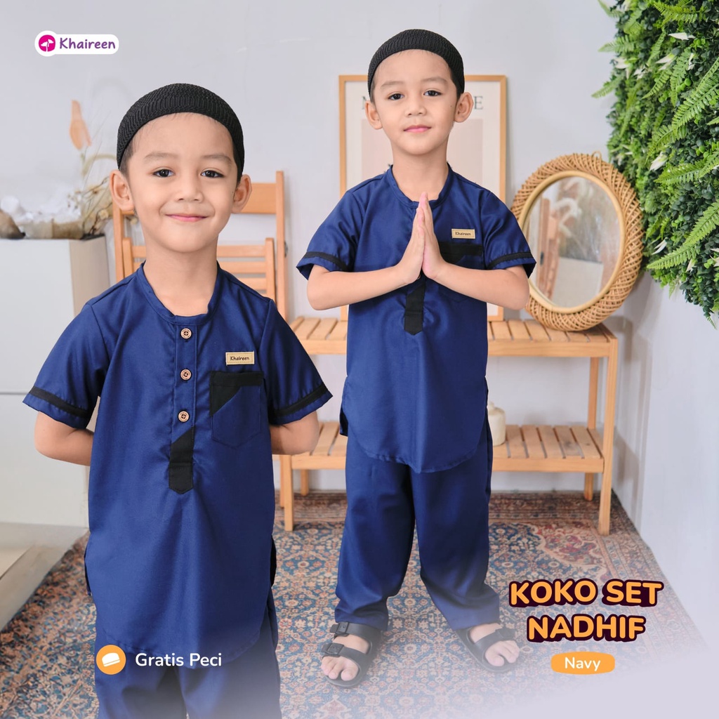KHAIREEN Koko Set Nadhif (0-10 Tahun) Koko Anak Koko Anak Laki-laki Koko Anak Katun