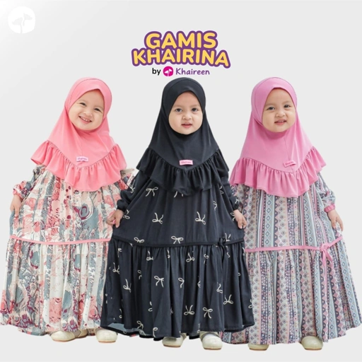 Image of KHAIREEN Gamis Khairina (Etalase 3) Gamis Anak Gamis Anak Rayon Motif Gamis Bayi Balita Gamis Aqiqah