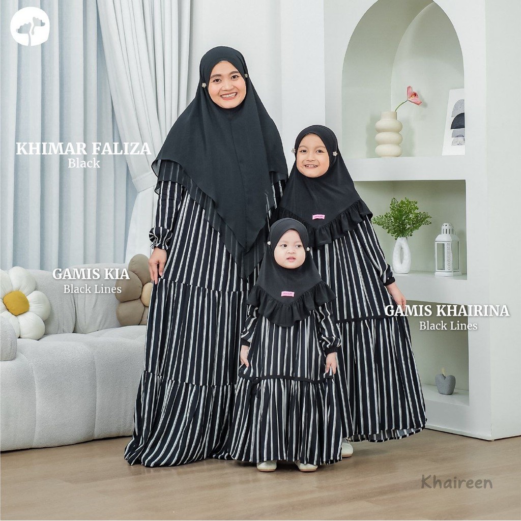 KHAIREEN Gamis Khairina Couple Mom (0-9 Tahun) Gamis Anak Gamis Anak Rayon Motif Gamis Bayi Balita Gamis Aqiqah Gamis Couple Anak Ibu