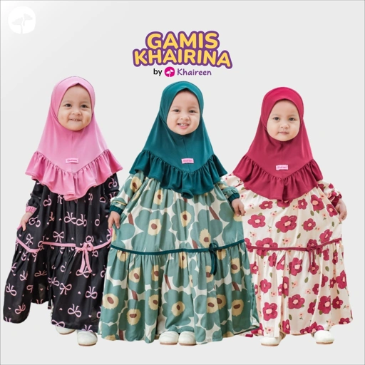 Image of KHAIREEN Gamis Khairina (Etalase 2) Gamis Anak Gamis Anak Rayon Motif Gamis Bayi Balita Gamis Aqiqah Gamis Anak Katun