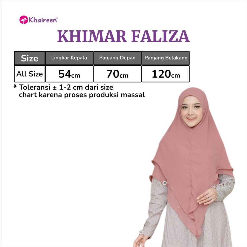 KHAIREEN Khimar Faliza Khimar Dewasa Formal Khimar Dewasa Lebaran Khimar Ceruti Dewasa Khimar Ceruti Layer