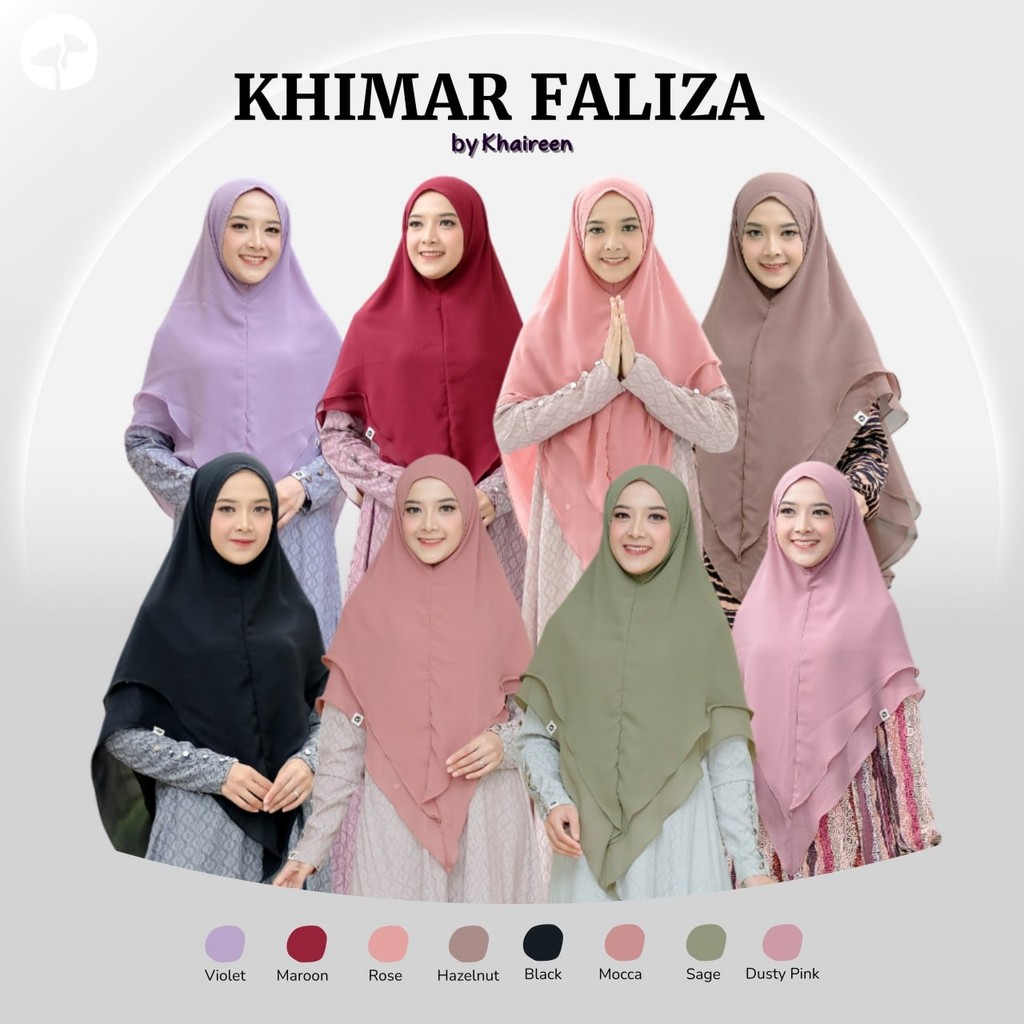 KHAIREEN Khimar Faliza Khimar Dewasa Formal Khimar Dewasa Lebaran Khimar Ceruti Dewasa Khimar Ceruti Layer