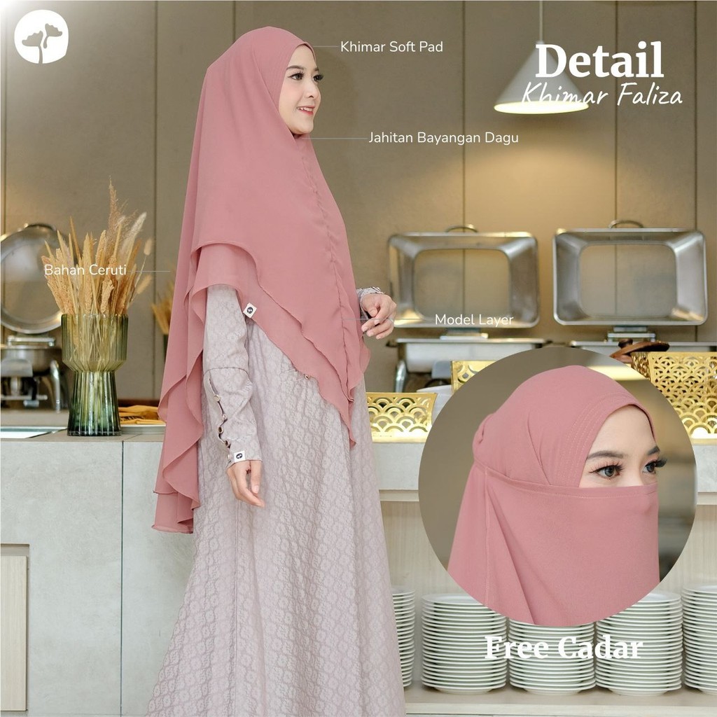 KHAIREEN Khimar Faliza Khimar Dewasa Formal Khimar Dewasa Lebaran Khimar Ceruti Dewasa Khimar Ceruti Layer