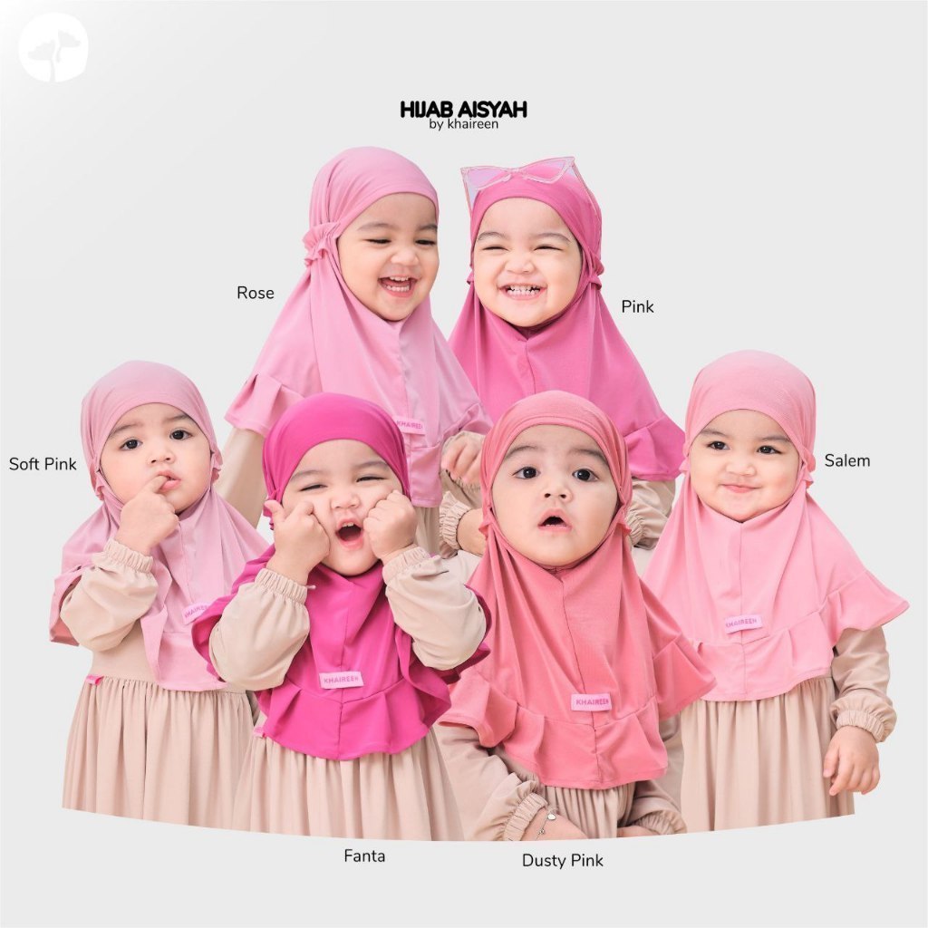 KHAIREEN Hijab Aisyah (0-9 Tahun) Hijab Instan Anak Hijab Anak Jersey Adem
