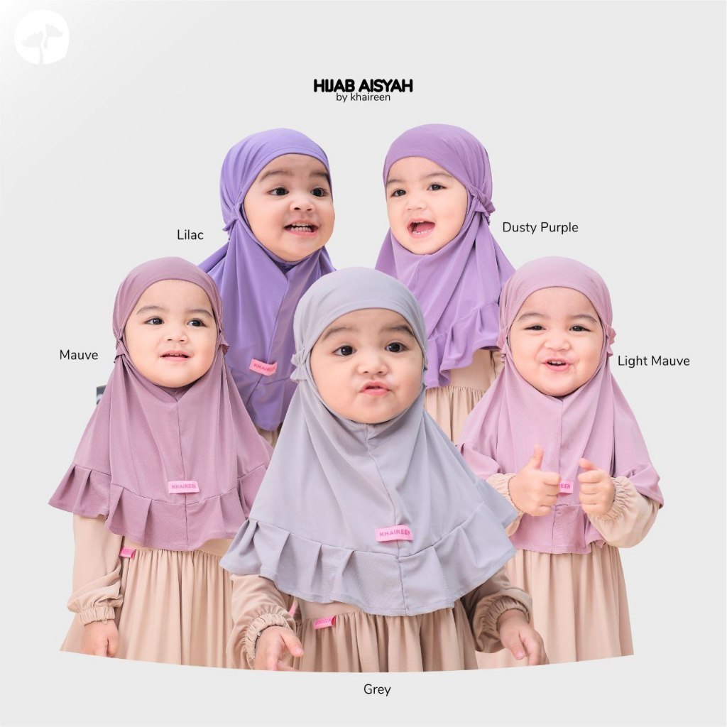 KHAIREEN Hijab Aisyah (0-9 Tahun) Hijab Instan Anak Hijab Anak Jersey Adem