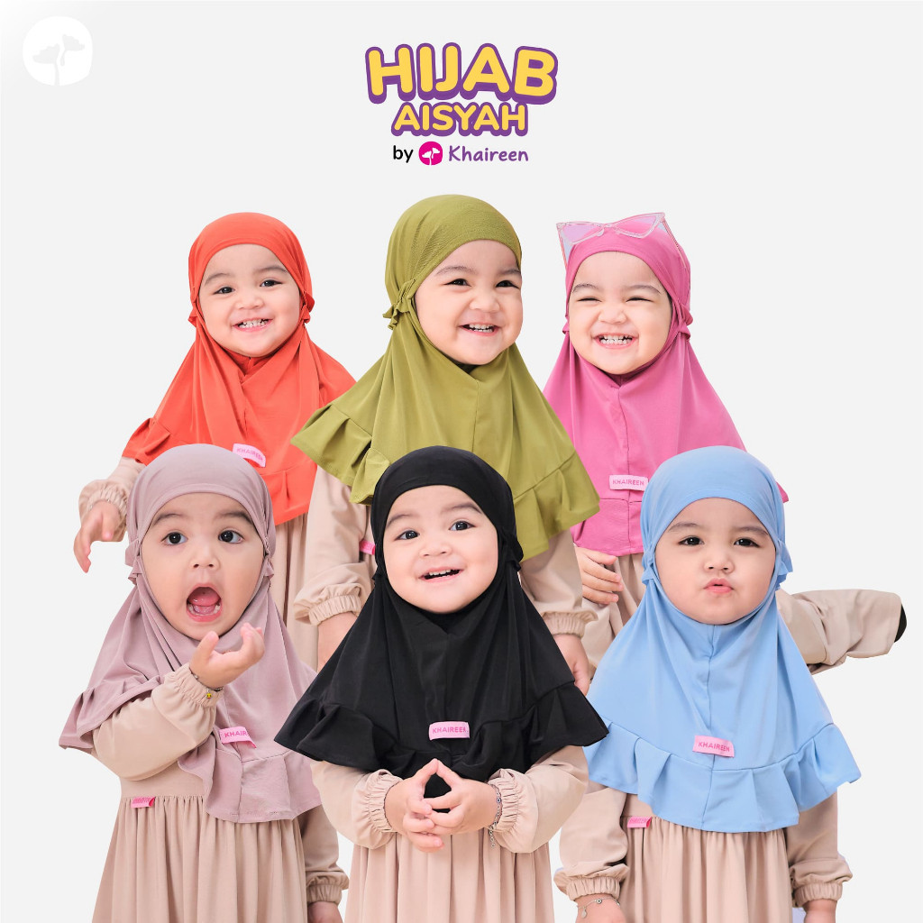 KHAIREEN Hijab Aisyah (0-9 Tahun) Hijab Instan Anak Hijab Anak Jersey Adem