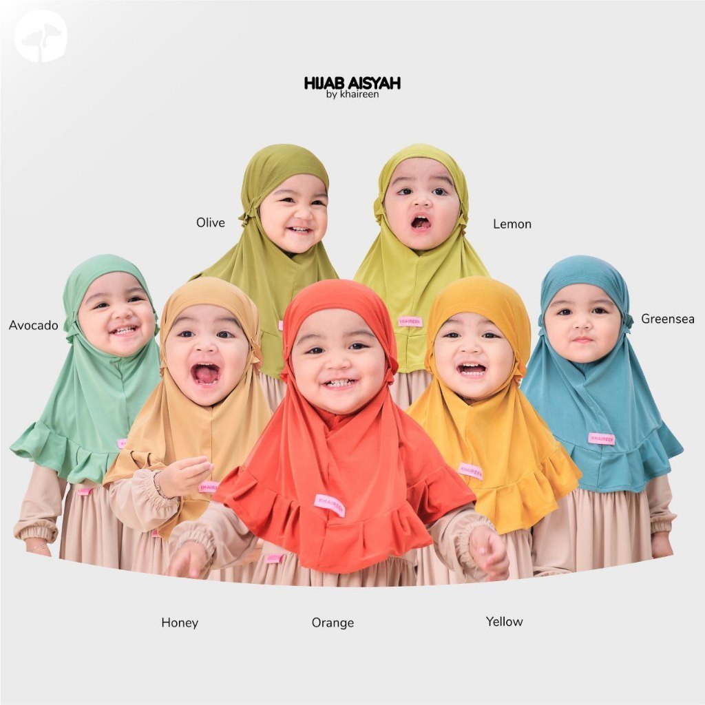 KHAIREEN Hijab Aisyah (0-9 Tahun) Hijab Instan Anak Hijab Anak Jersey Adem