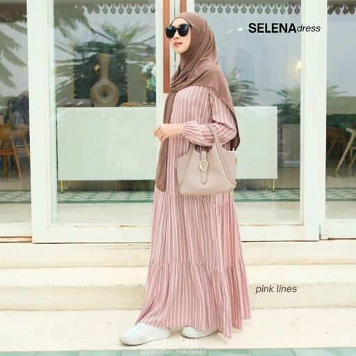 Image of NEFERTARI Selena Dress Gamis Katun Dewasa Dress Dewasa Remaja