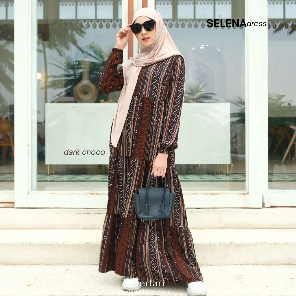 NEFERTARI Selena Dress Gamis Katun Dewasa Dress Dewasa Remaja
