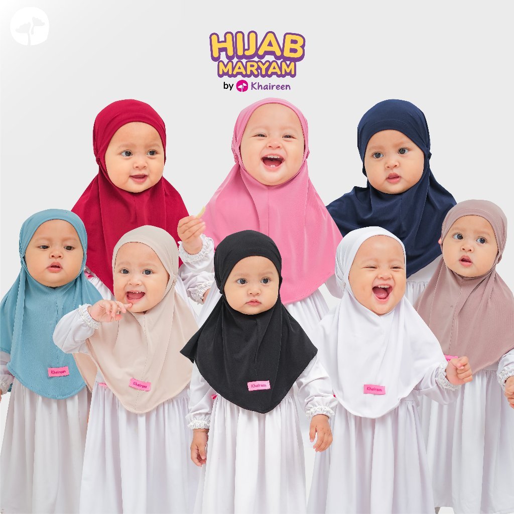 KHAIREEN Hijab Maryam (0-9 Tahun) Hijab Anak Jersey Kerudung Anak Daily Adem