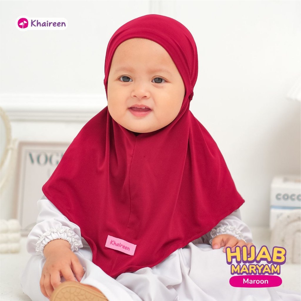 KHAIREEN Hijab Maryam (0-9 Tahun) Hijab Anak Jersey Kerudung Anak Daily Adem