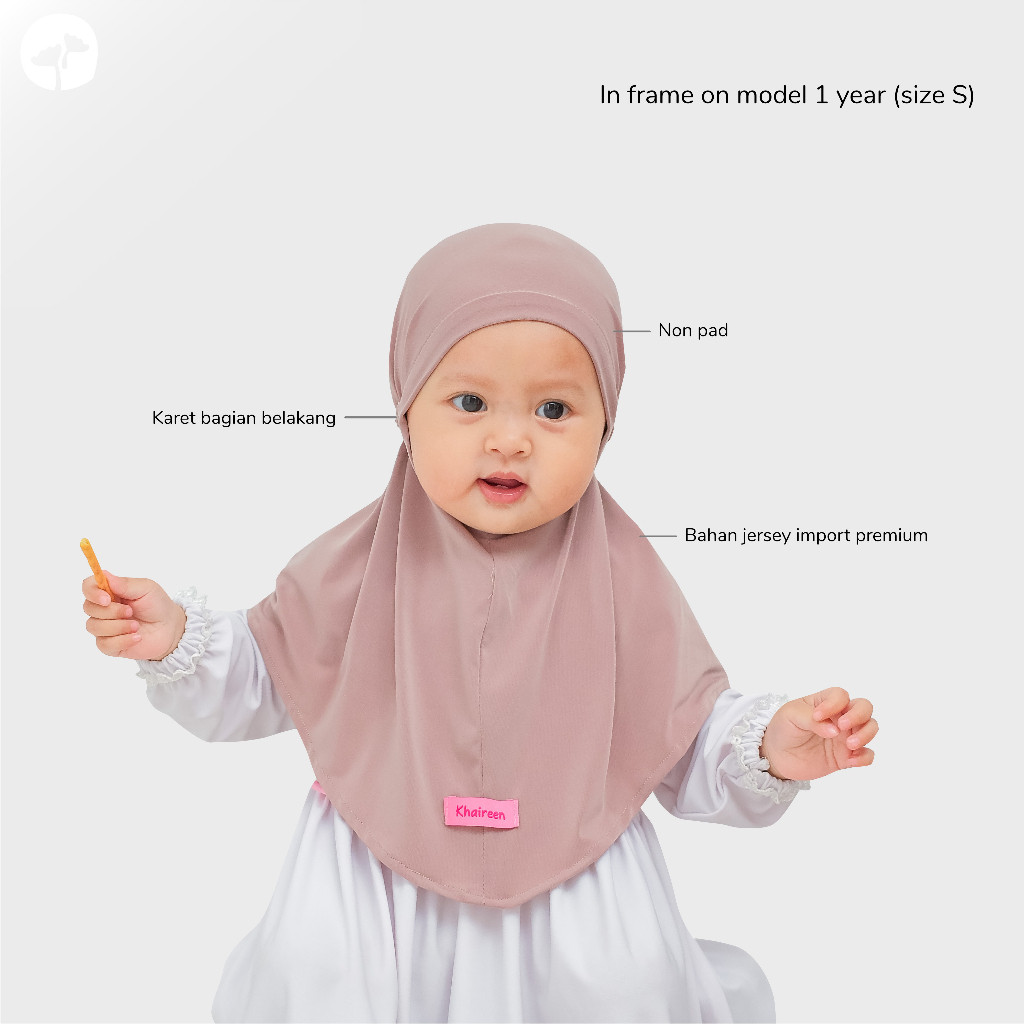KHAIREEN Hijab Maryam (0-9 Tahun) Hijab Anak Jersey Kerudung Anak Daily Adem