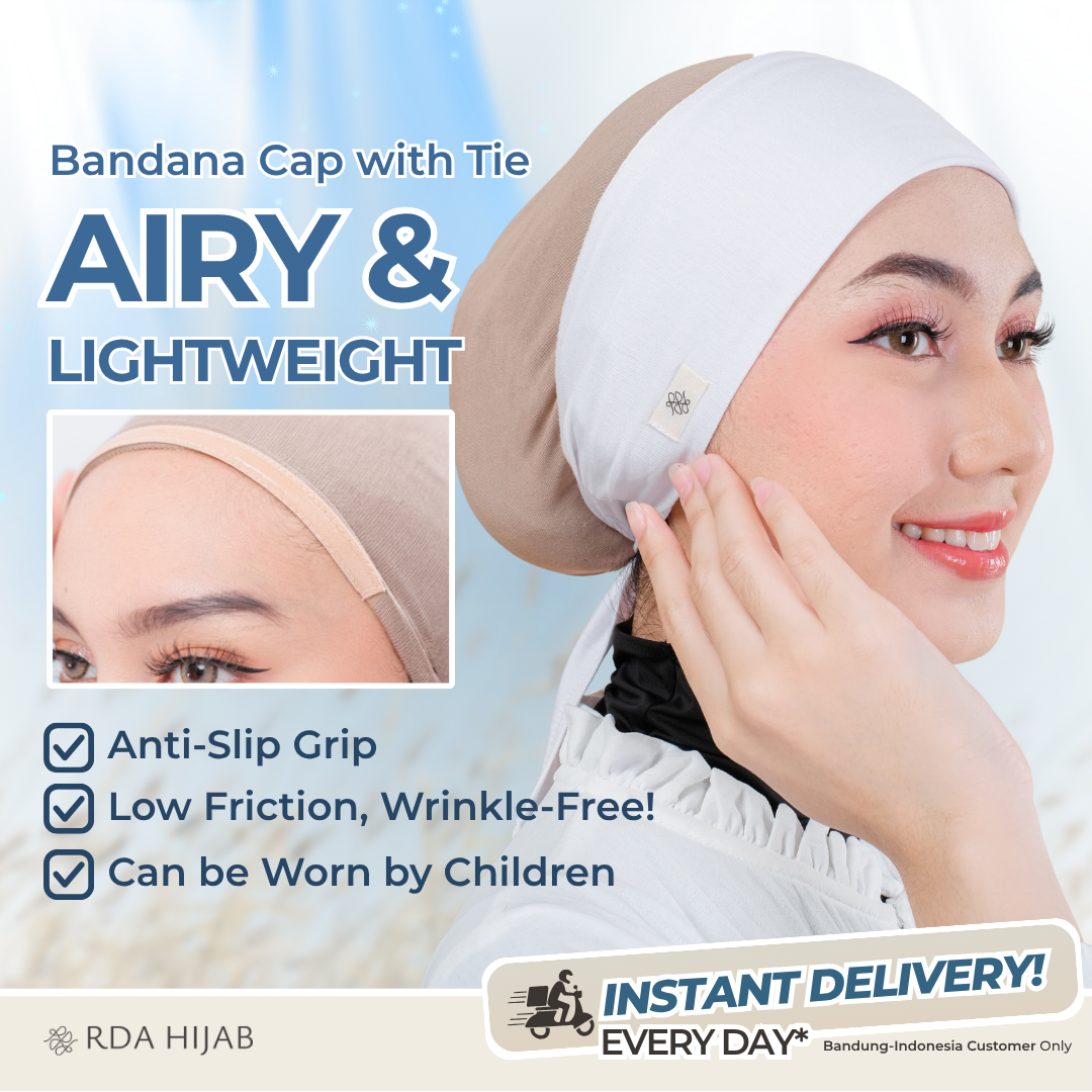 Ciput Bandana Ikat Silikon Anti Slip (Silicone Tie-Back Bandana Undercap)
