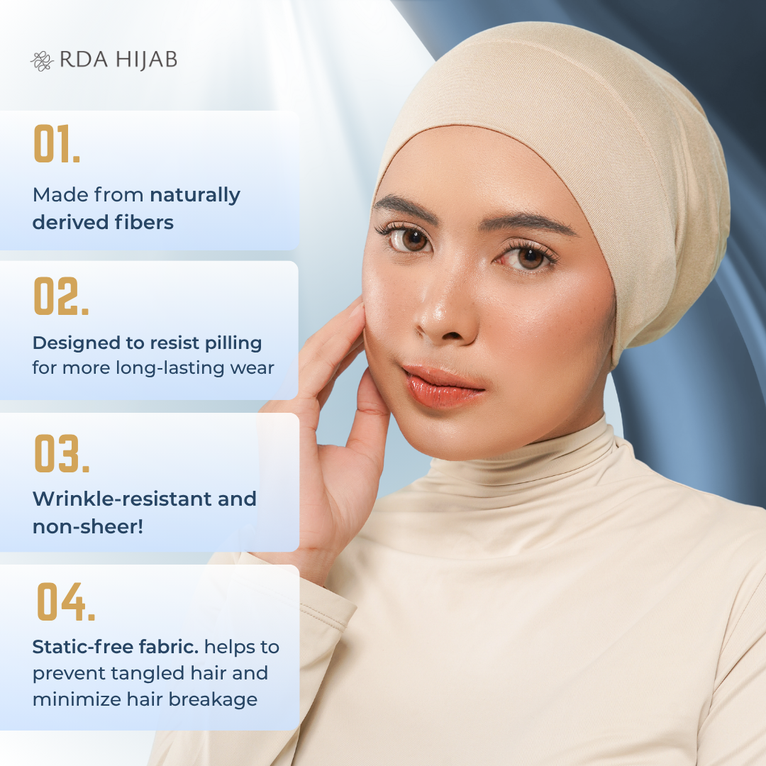 Ciput Arab Karet Tencel Silikon Anti Slip (Tencel Elastic Arab Inner Cap)