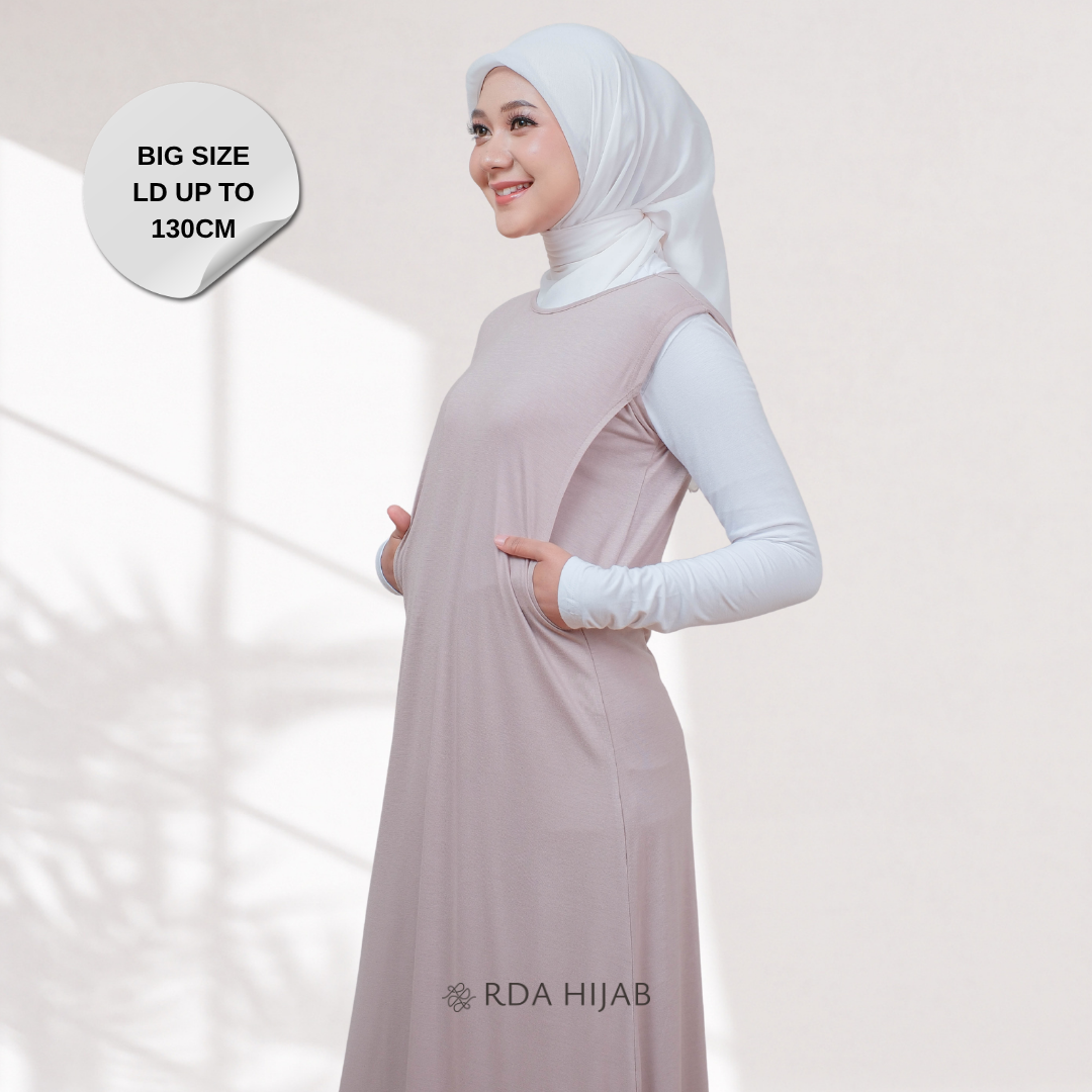 Tanktop Dress Leher Pendek Busui Big Size (NURSING TANKTOP DRESS SHORT NECK BIG SIZE)