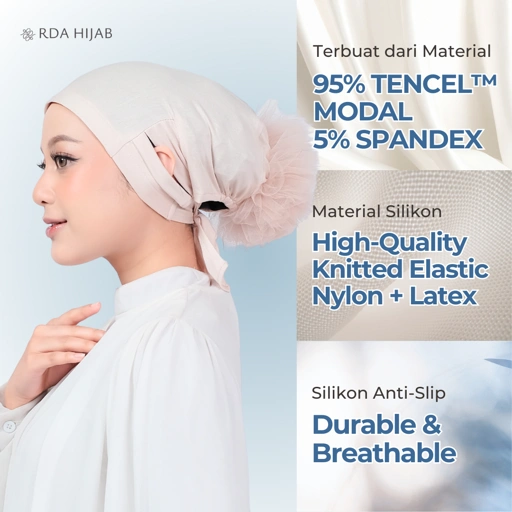 Image of Ciput Cepol Silikon TENCEL Anti Slip Adjustable, Lebih Ringan, Adem Anti Bakteri, Ciput Satset untuk Rambut Pendek