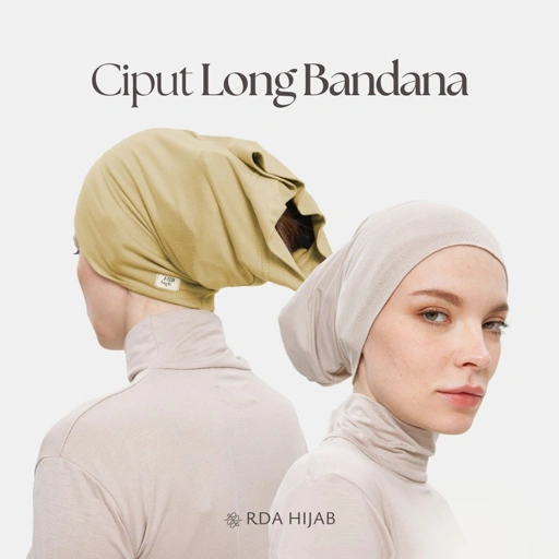 Image of RDAHijab - Ciput Long Bandana ORIGINAL | Cocok untuk Umroh dan Haji, Dalaman Inner Cap Hijab Jilbab Kerudung, Bando Panjang, Anti Pusing, Anti Budeg, Nyaman, Menyerap Keringat, Katun